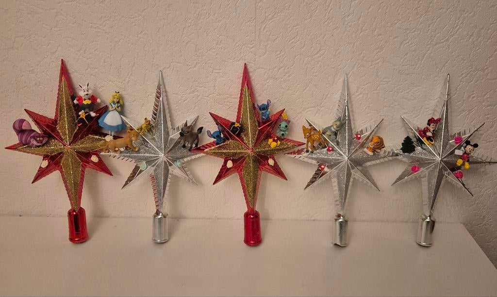 Leuke Disney pieken zilver en rood en goud, Diversen, Kerst, Ophalen of Verzenden