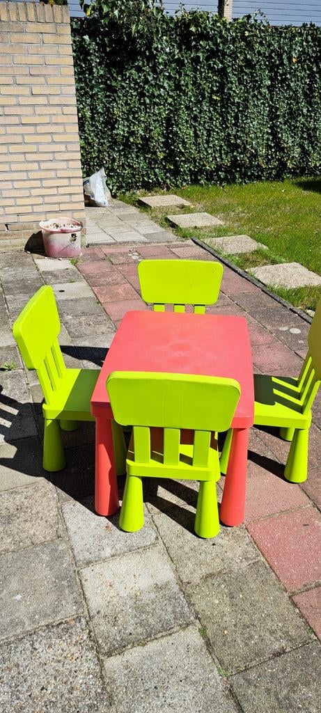 Kinder tafel met stoelen Ikea, Ophalen, Gebruikt, Tafel(s) en Stoel(en)