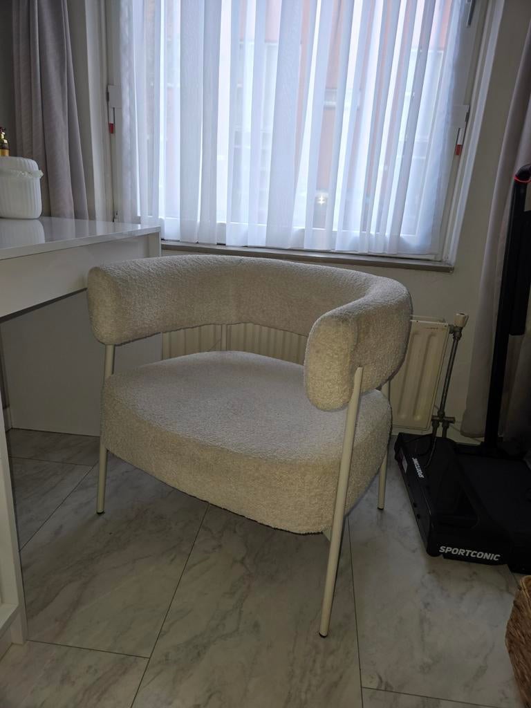 Comfortabele teddy fauteuil - Crème wit, Ophalen, Gebruikt, Overige kleuren, Modern, Scandinavisch