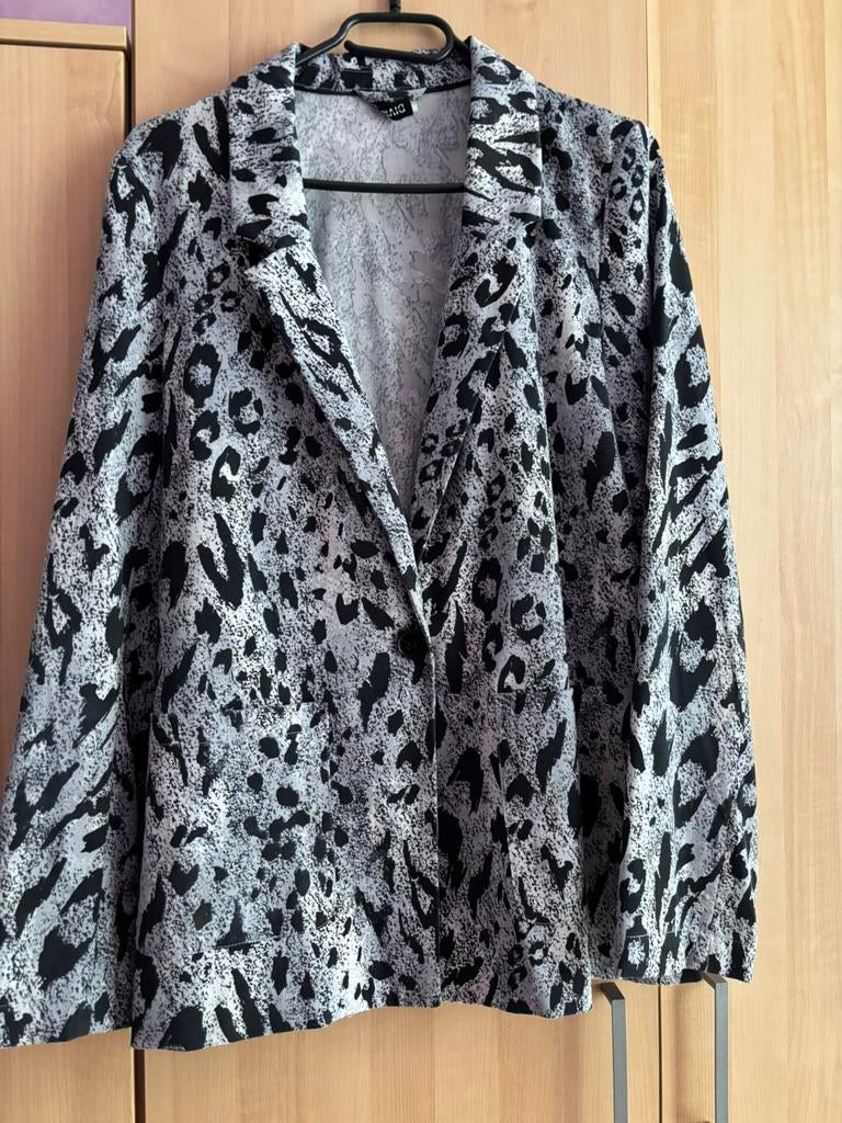 Zwart/grijze colbert H&M maat 40, Ophalen of Verzenden, Zo goed als nieuw, Maat 38/40 (M), Zwart