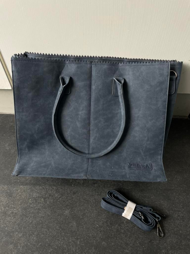 Zebra tas XL jeansblauw, Sieraden, Tassen en Uiterlijk, Tassen | Damestassen, Ophalen of Verzenden, Nieuw, Handtas