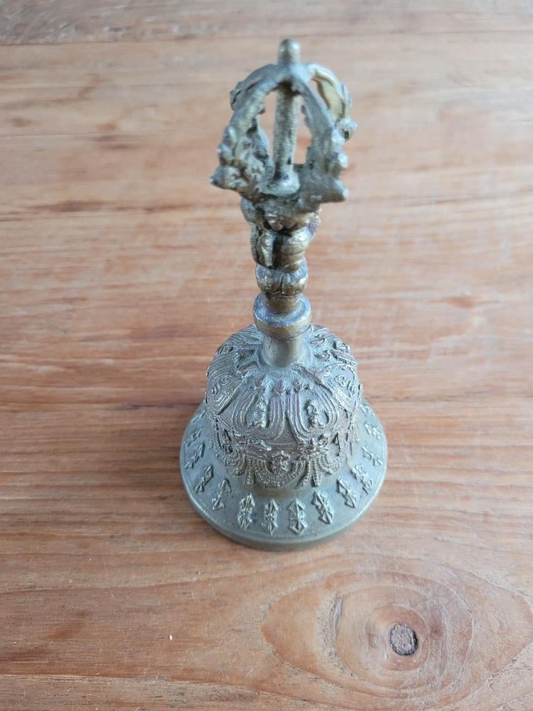 Tibetaanse messing handbel, Ophalen of Verzenden