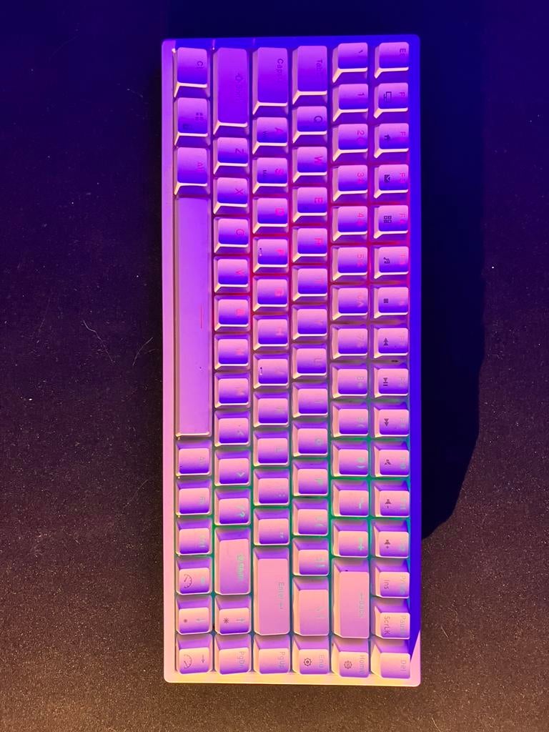 Royal Kludge RK84 Mechanisch Toetsenbord Wit - RGB, Draadloo, Ophalen, Gaming toetsenbord, Zo goed als nieuw, Draadloos