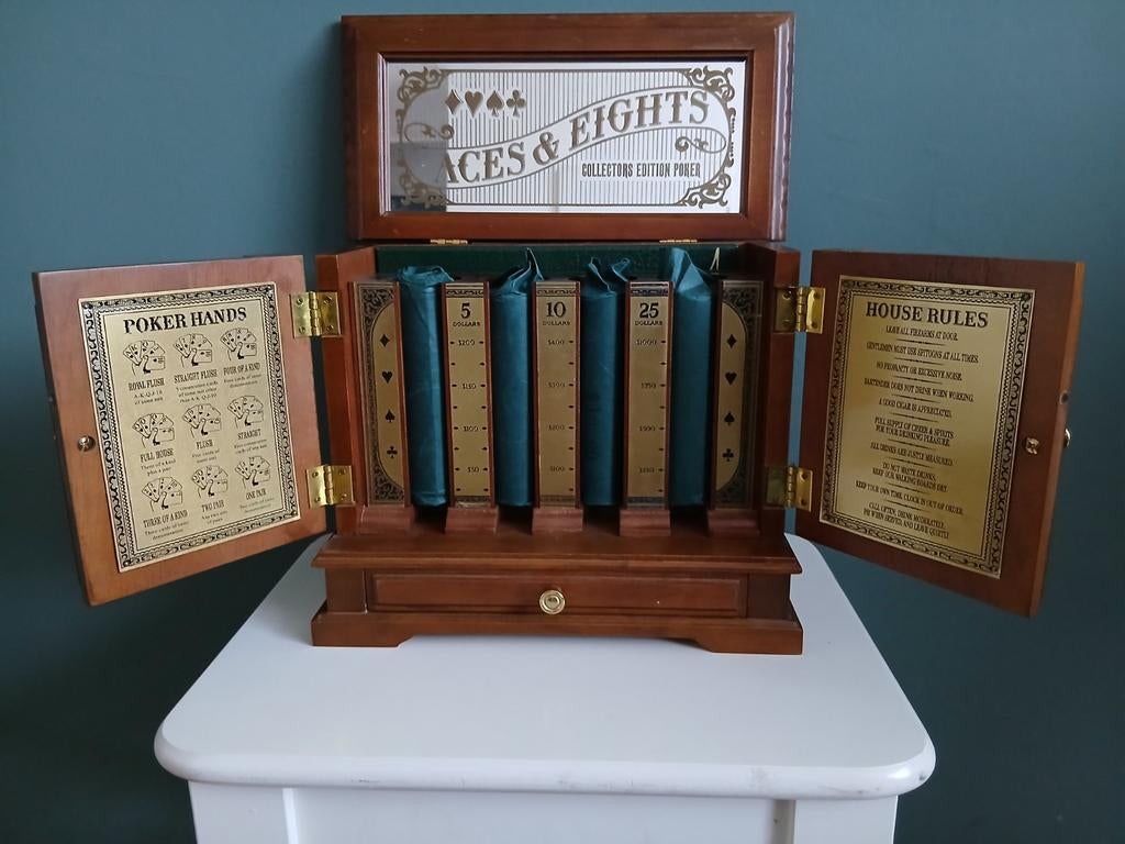 Franklin mint Aces & Eights collectors edition poker, Ophalen of Verzenden