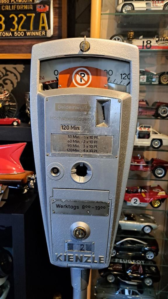Vintage Parkeermeter Kienzle - Werkt met Duitse 10 Pfennig, Ophalen