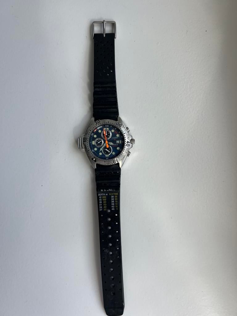 Citizen Promaster Aqualand Duplex Duiker Horloge, Sieraden, Tassen en Uiterlijk, Horloges | Heren, Gebruikt, Staal, Kunststof