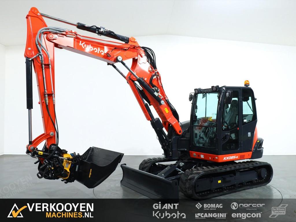 2026 Kubota KX085-5 2PC + Engcon EC209 S45 ADV1314, Graafmachine