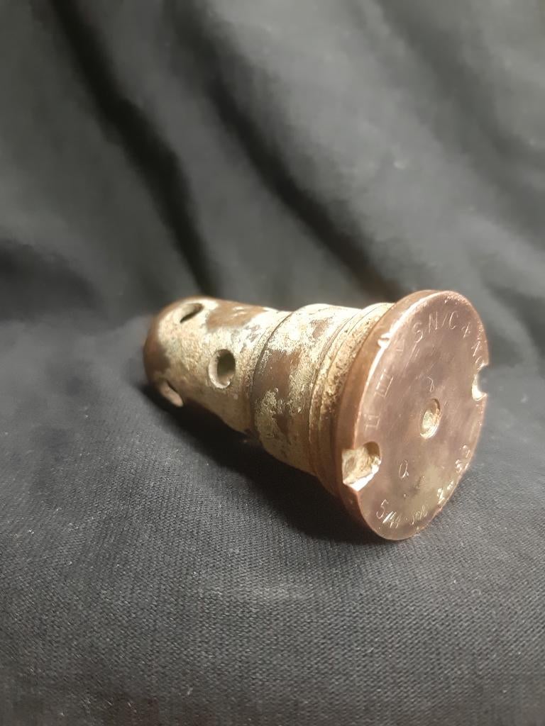 Slagdop van een Britse 25 Ponder Huls uit WW2, Verzamelen, Militaria | Tweede Wereldoorlog, Verzenden, Landmacht, Engeland, Hulzen of Bodemvondsten