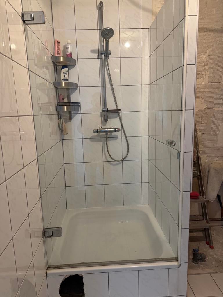 Glazen douchedeur, Doe-het-zelf en Verbouw, Ophalen, Gebruikt, Glas, Douche