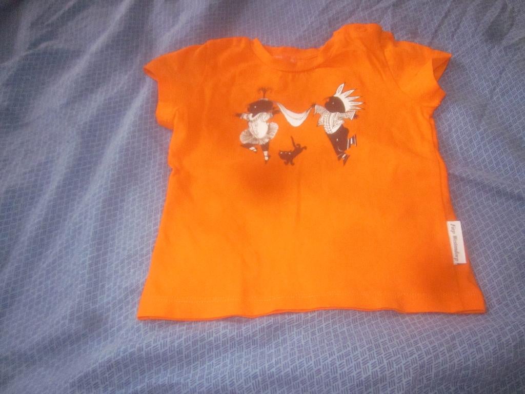 Nieuw oranje/wit/zwart shirtje Jip en Janneke Koningsdag 74, Nieuw, Hema, Shirtje of Longsleeve, Verzenden