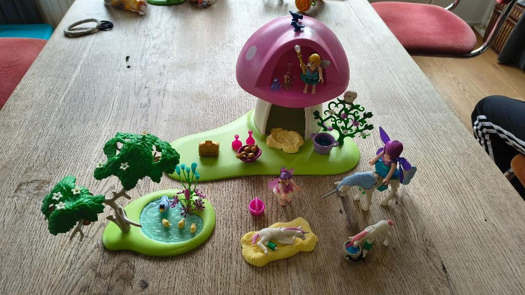 PLAYMOBIL Fairies 6055 Fairy Grove with Unicorn Vege, Kinderen en Baby's, Speelgoed | Playmobil, Ophalen, Gebruikt, Complete set