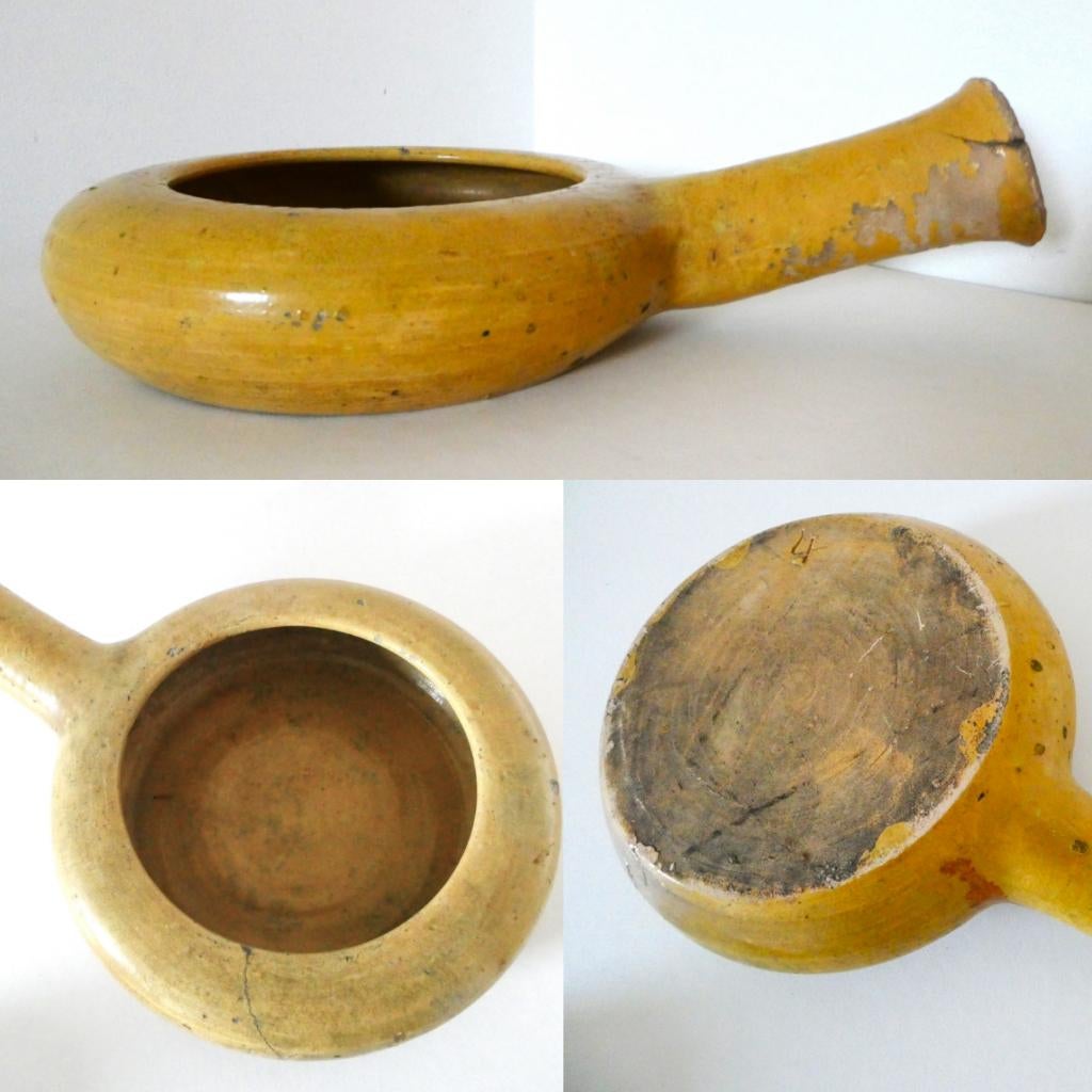 Ondersteek / po / nachtspiegel aardewerk 19e eeuw verpleging, Ophalen of Verzenden