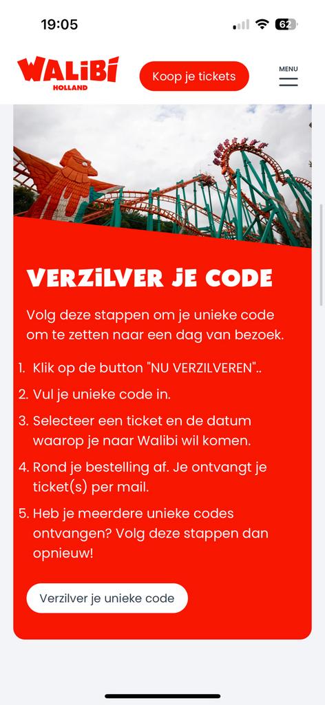 2 x Walibi kaartjes, Twee personen