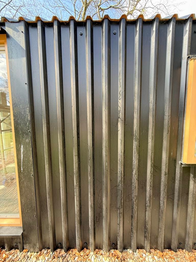 2 Sandwichpanelen - zwart, geïsoleerd, Ophalen, Gebruikt, Overige materialen, 50 tot 100 mm