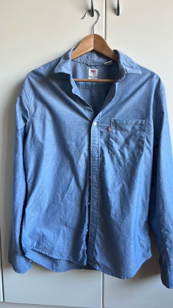 Levi’s blouse overhemd blauw M, Kleding | Heren, Ophalen of Verzenden, Zo goed als nieuw, Blauw, Halswijdte 39/40 (M)