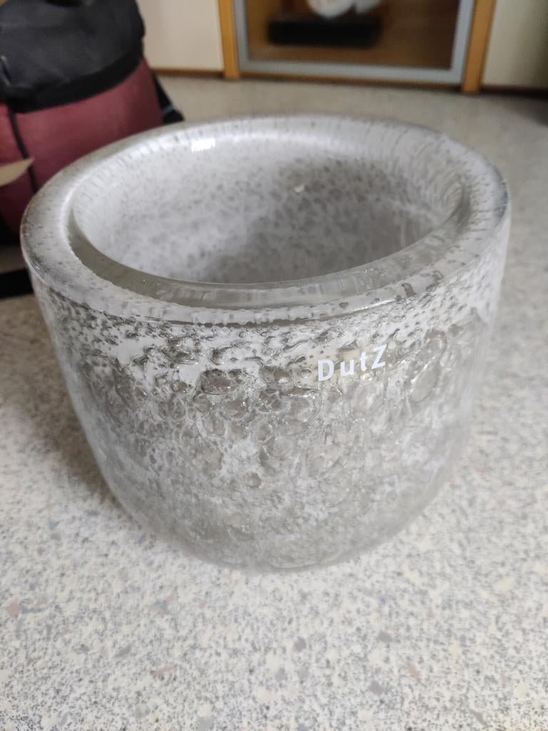 Dutz vaas bubbles. Puntgaaf., Ophalen, Zo goed als nieuw, Rond, Glas