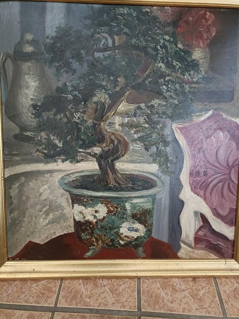 Japanse bonsai schilderij, Ophalen