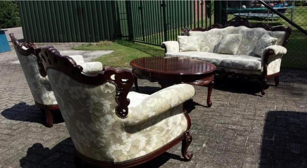 Barok Bankstel met Fauteuils, Ophalen