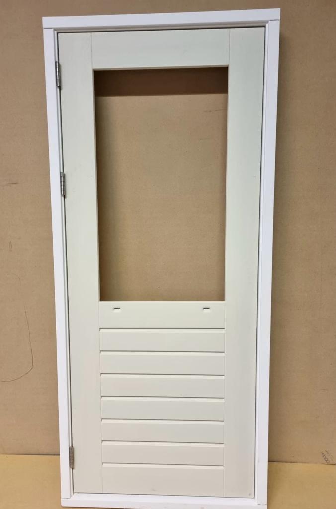 Meranti Achter EXTRA BREED Balkon / Schuurdeur met kozijn, Doe-het-zelf en Verbouw, 80 tot 100 cm, Nieuw, Ophalen of Verzenden