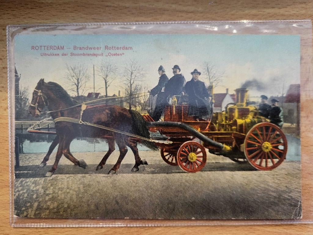 ansicht BRANDWEER Stoombrandspuit, Ophalen of Verzenden, Voor 1920, Zuid-Holland