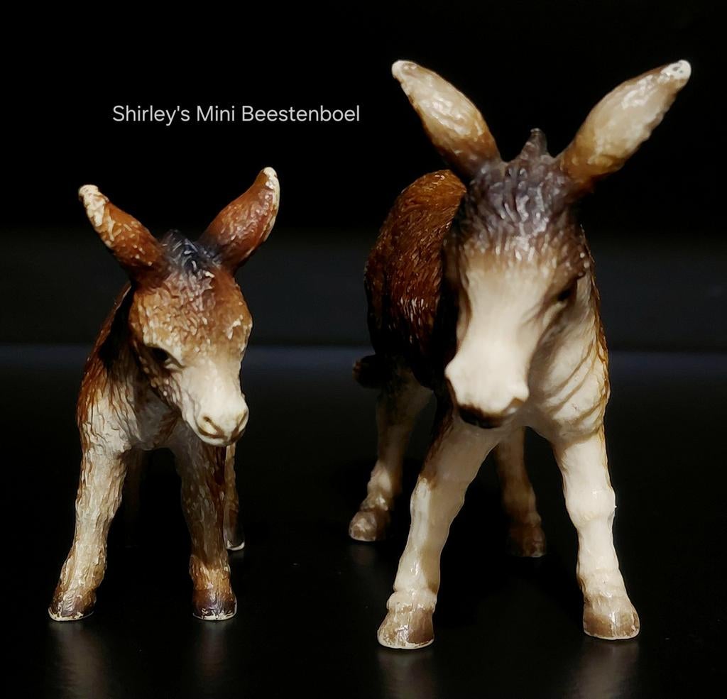 Schleich ezel & veulen, Verzamelen, Dierenverzamelingen, Zo goed als nieuw, Beeldje of Figuurtje, Boerderijdier, Ophalen of Verzenden