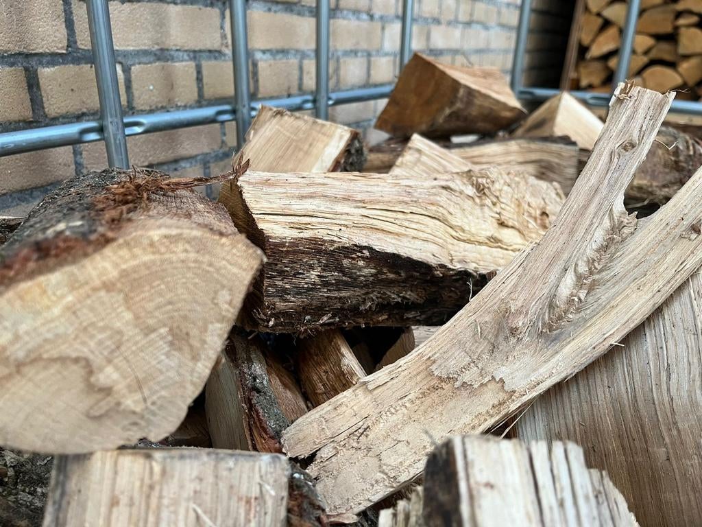 Haardhout los gestort Ovengedroogd Eiken - 25cm, Tuin en Terras, Haardhout, Minder dan 3 m³, Ophalen of Verzenden, Eikenhout, Blokken