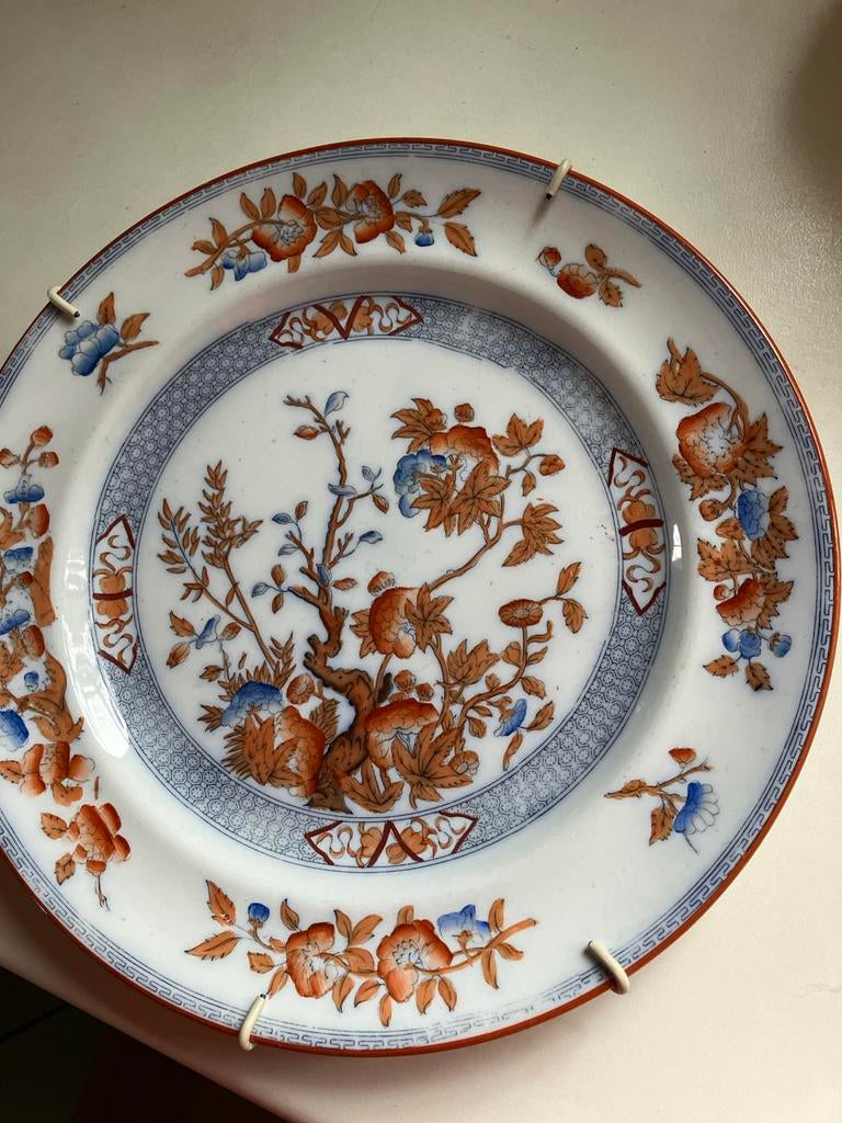 Antiek bord met bloemmotief. Cedra Pregoit, Ophalen of Verzenden