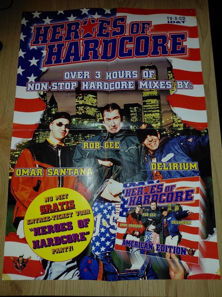 Poster Heroes Of Hardcore American Edition, Ophalen of Verzenden, Zo goed als nieuw