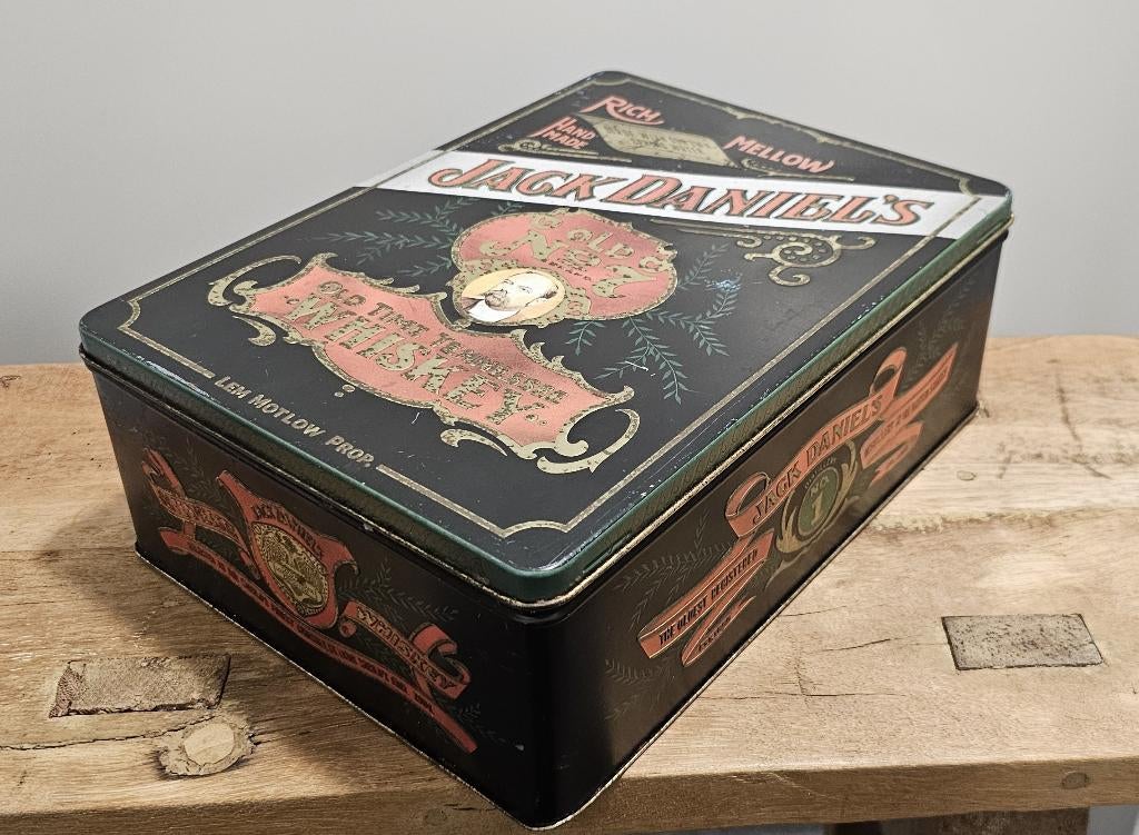 OUD BROCANT "JACK DANIEL'S" BLIK, Verzamelen, Blikken, Ophalen of Verzenden, Gebruikt, Overige, Overige merken