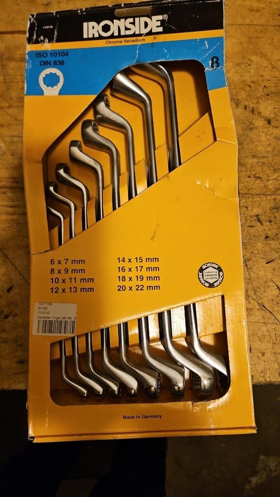 Ironside Ringsleutelset Strijkijzers. 8 stuks., Doe-het-zelf en Verbouw, Gereedschap | Handgereedschap, Ophalen, Nieuw