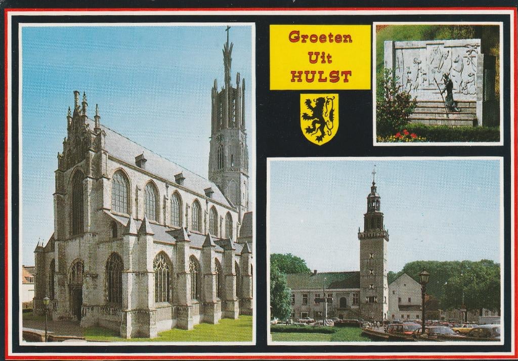 HULST Basiliek Monument Stadhuis Groeten, Verzenden, 1980 tot heden, Ongelopen, Zeeland