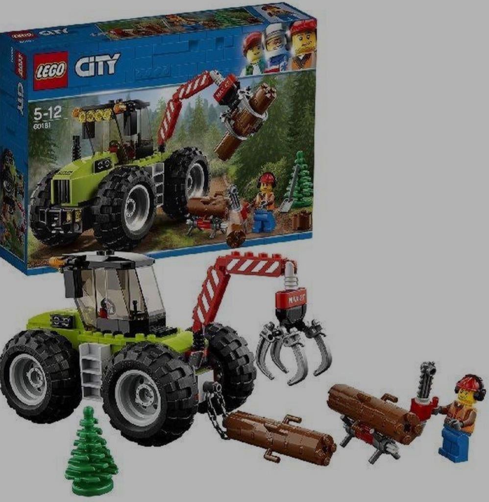 Lego City Bosbouwtractor 60181 - Complete Set met doos, Ophalen of Verzenden, Zo goed als nieuw, Complete set, Lego