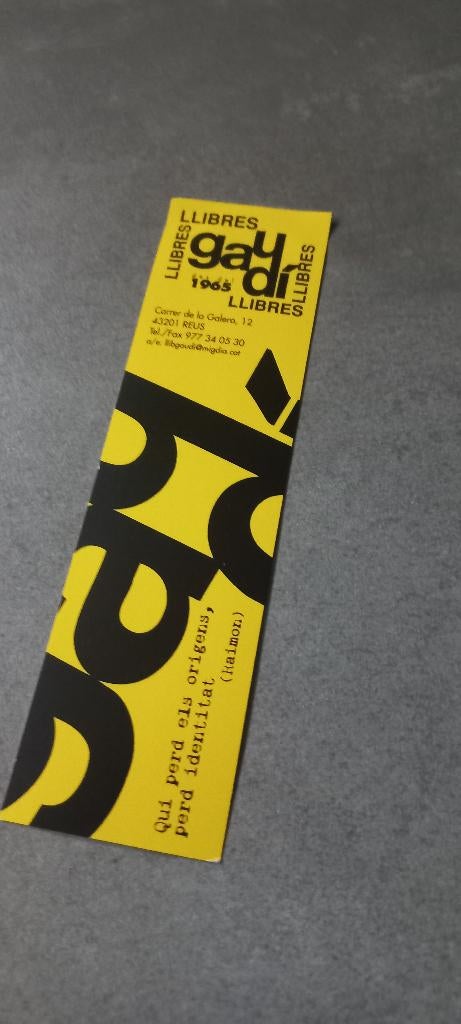 boekenlegger van Llibreria Gaudi (Reus, Spanje), Verzamelen, Ophalen of Verzenden, Nieuw, Abstract