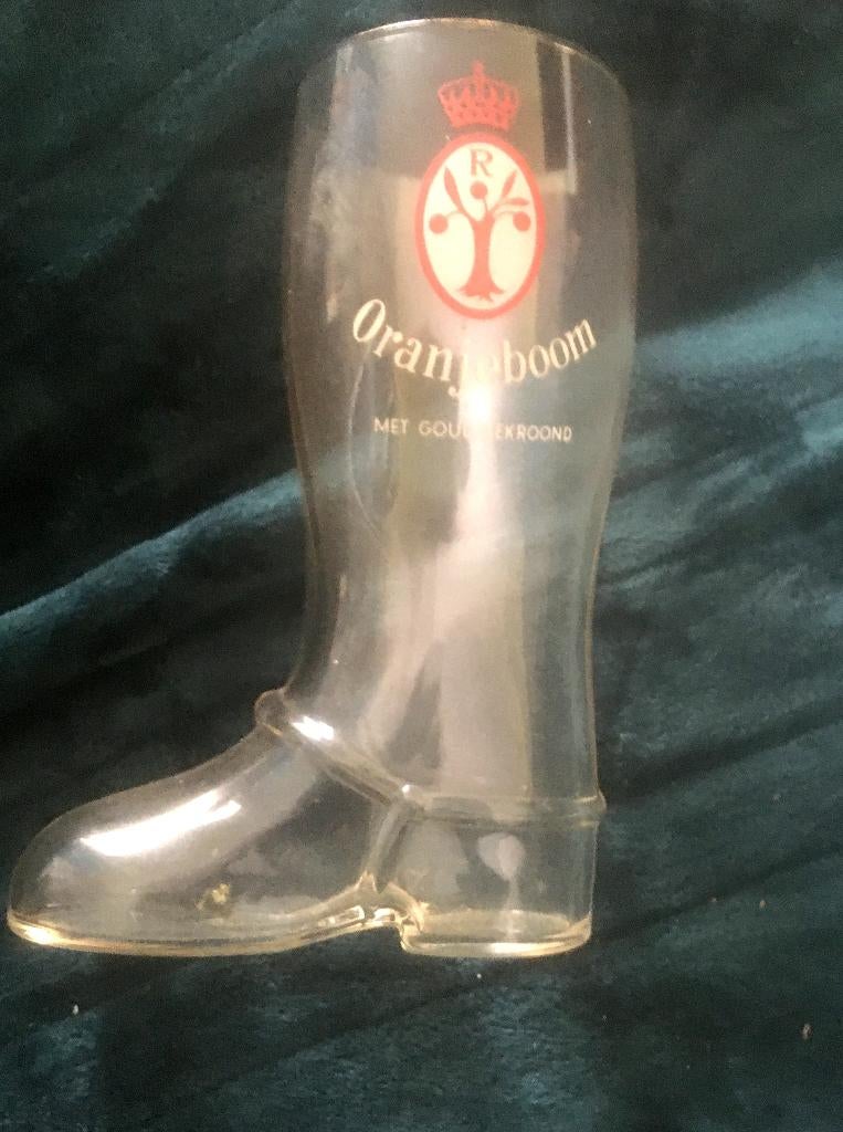 bierglas ORANJEBOOM in de vorm van een LAARS, jaren 50; c, Ophalen of Verzenden