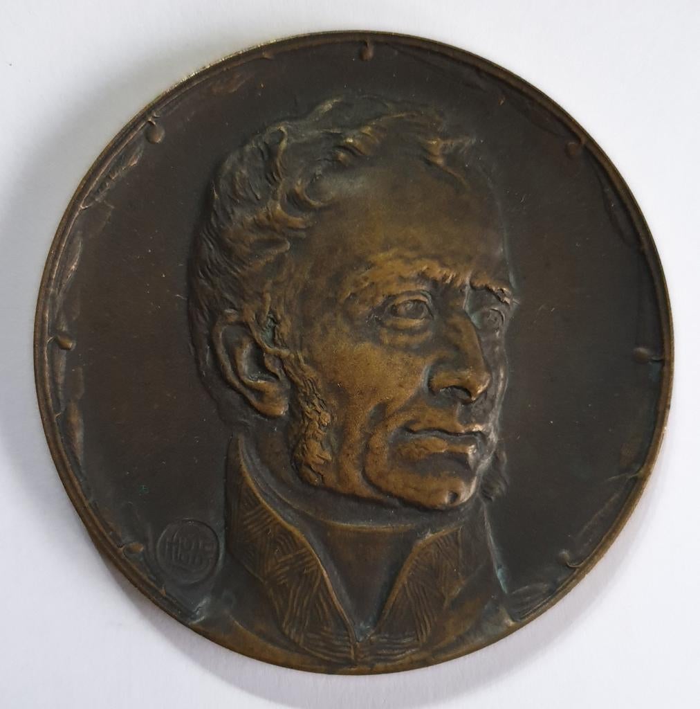 Bronzen Herdenkingspenning Willem I (1815-1840) uit 1928, Ophalen of Verzenden, Brons, Nederland