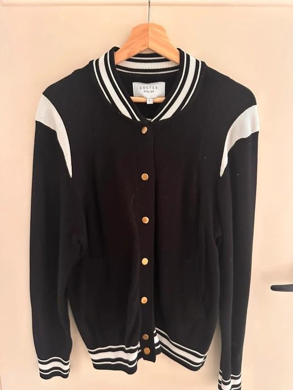 Baseball jack van Costes maat L, Kleding | Dames, Jassen | Zomer, Zwart, Maat 42/44 (L), Ophalen of Verzenden, Costes
