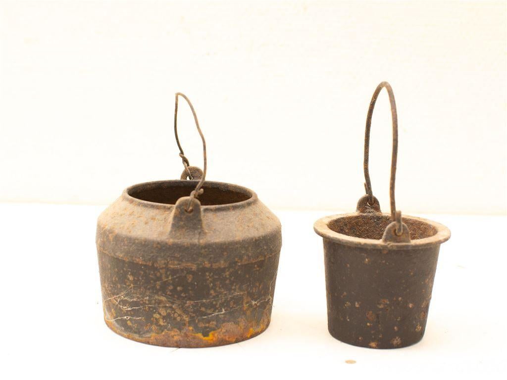 Gietijzeren lijmpot 35143, Ophalen of Verzenden, Gebruikt, Gietijzer, Koekenpan of Braadpan