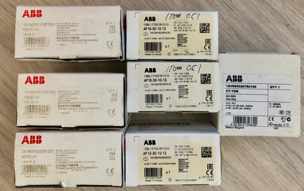 ABB - Tijdrelais - Motorschakelaar - Magneetschakelaar, Hobby en Vrije tijd, Elektronica-componenten, Ophalen of Verzenden, Nieuw