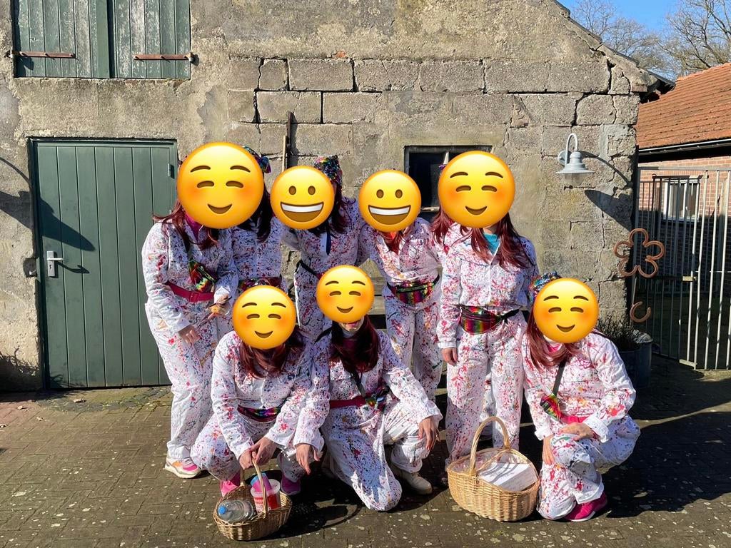 Carnaval overall schilder - 9 stuks, Kleding | Dames, Carnavalskleding en Feestkleding, Ophalen, Carnaval, Maat 42/44 (L), Kleding