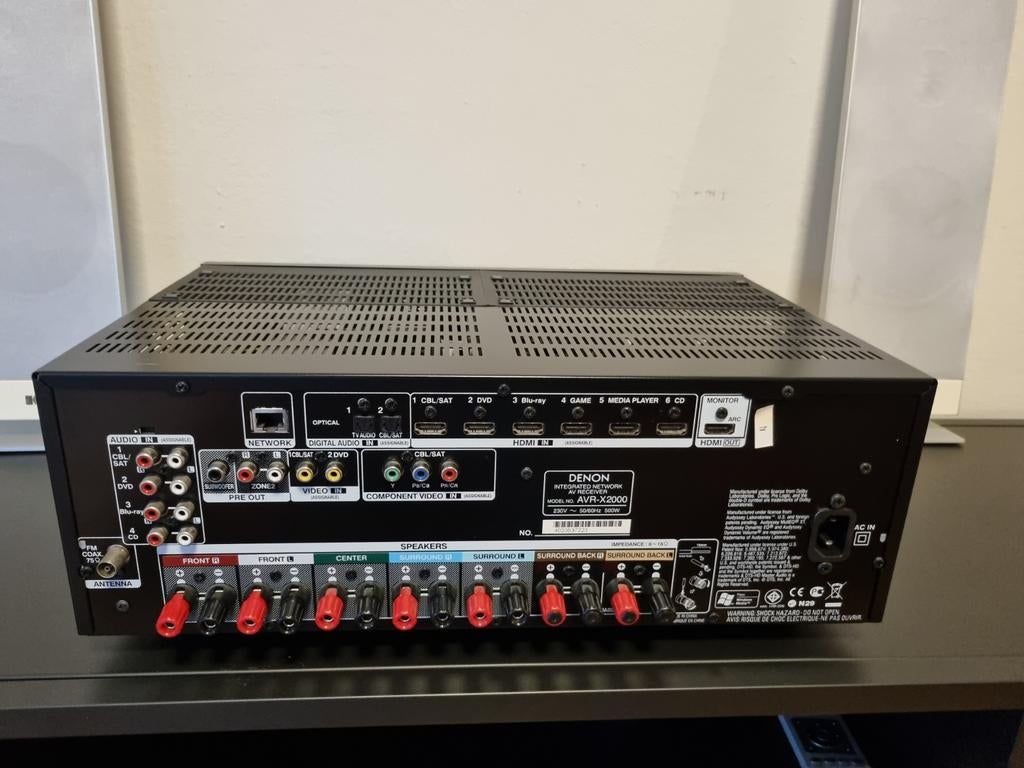 Denon receiver AVR-X2000 weinig gebruikt!, ., Denon, Ophalen of Verzenden, Zo goed als nieuw