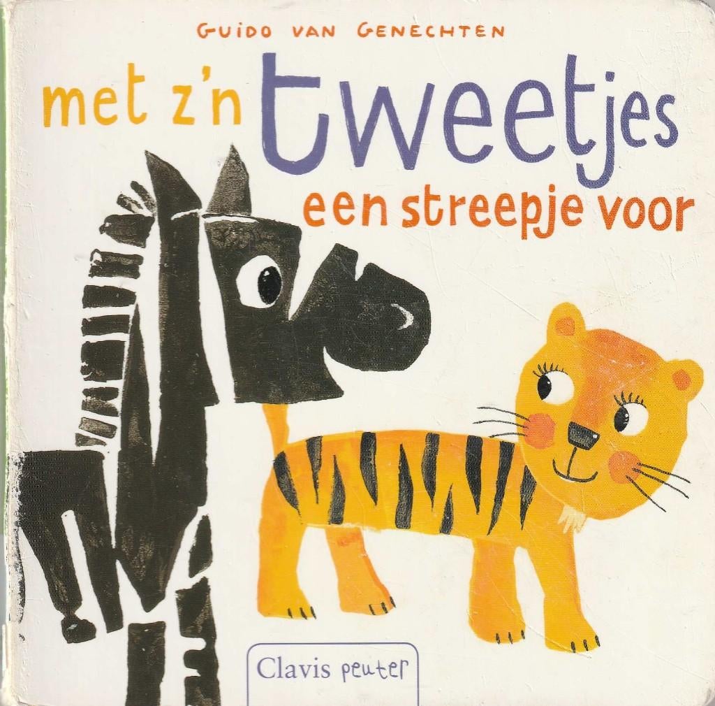Met z'n tweetjes een streepje voor - Guido van Genechten, Boeken, Kinderboeken | Baby's en Peuters, Zo goed als nieuw, Ophalen of Verzenden