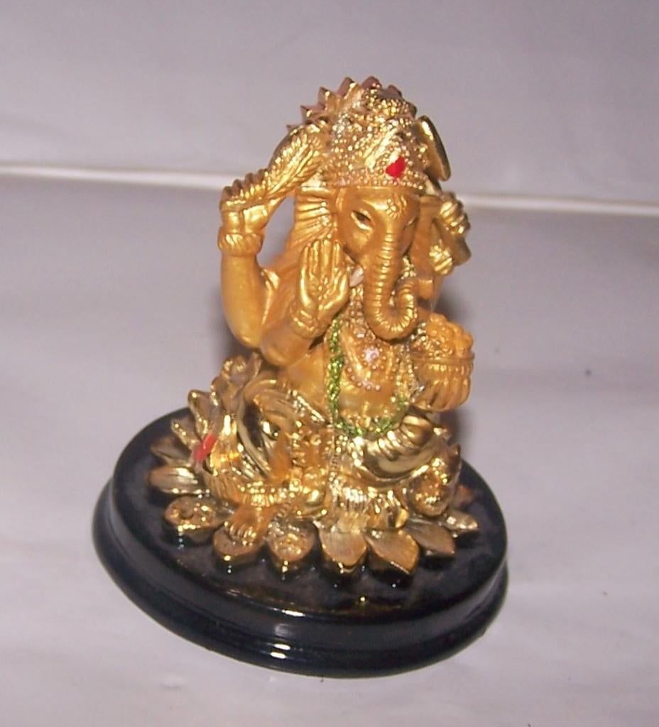 Prachtig beeldje Ganesha. H. 6,5 cm. Nwst., Ophalen of Verzenden, Zo goed als nieuw, Beeld(je), Hindoeïsme
