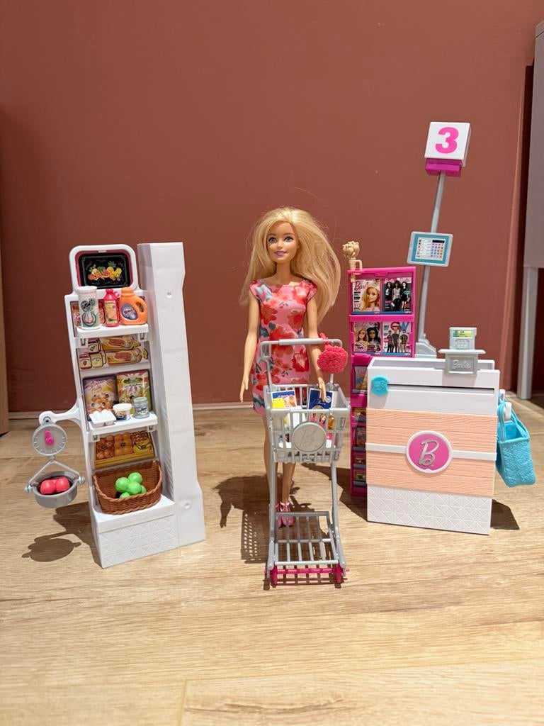 Barbie supermarkt speelset, Ophalen, Zo goed als nieuw, Barbie