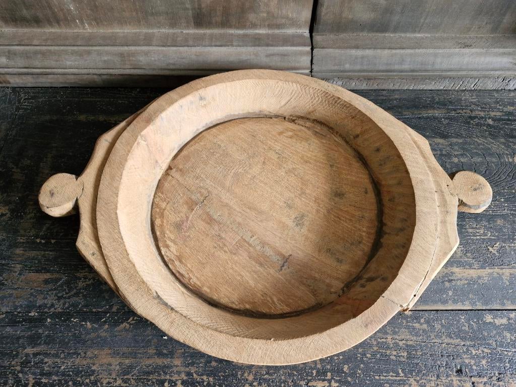 Oude landelijke schaal. Sobere schaal. Chapati schaal., ., Nieuw, Ophalen of Verzenden, .