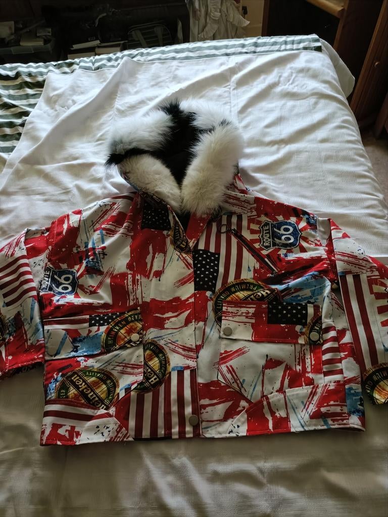 Katoenen jack Heineken/ route 66. Mt XL, Ophalen of Verzenden, Zo goed als nieuw, Maat 46/48 (XL) of groter, Blauw