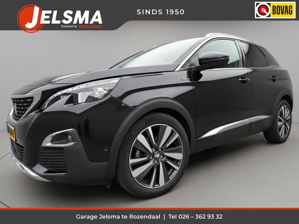 Peugeot 3008 130pk PT GT Line, Pano | Camera | CarPlay, Gebruikt, 1199 cc, Leder en Stof, Zwart