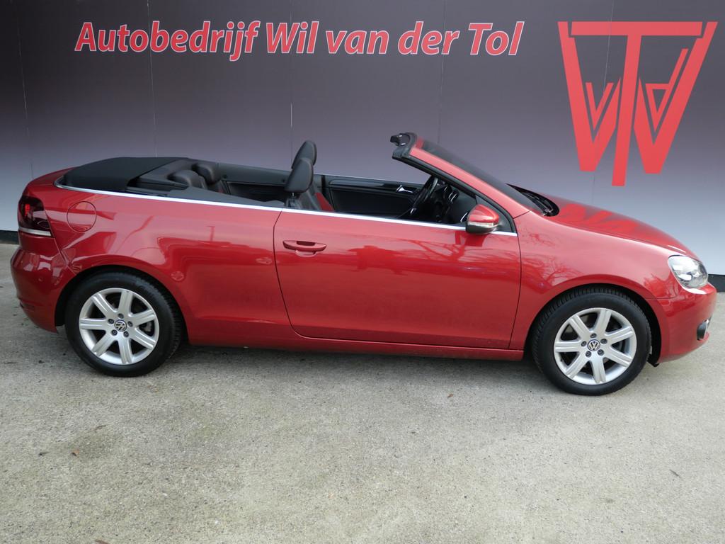 Volkswagen Golf Cabriolet 1.4 TSI AUTOMAAT | LED | HALF-LEER, Euro 5, Gebruikt, Zwart, 4 cilinders