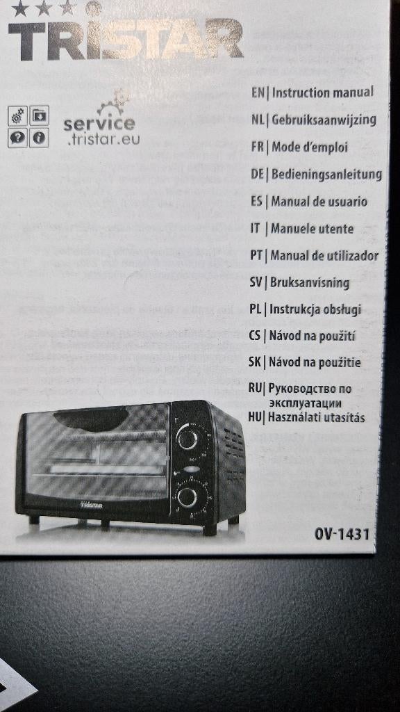 Tristar oven, Ophalen, Nieuw