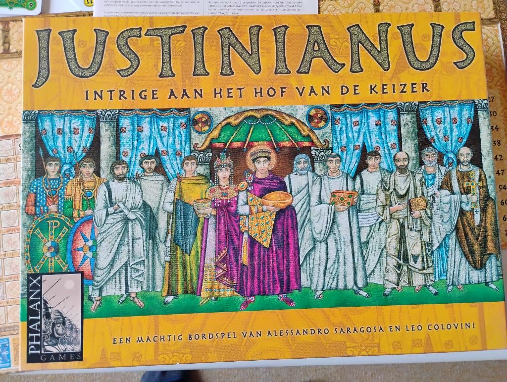 Spel, bordspel Justinianus zo goed als nieuw en compleet, Hobby en Vrije tijd, Gezelschapsspellen | Bordspellen, Een of twee spelers