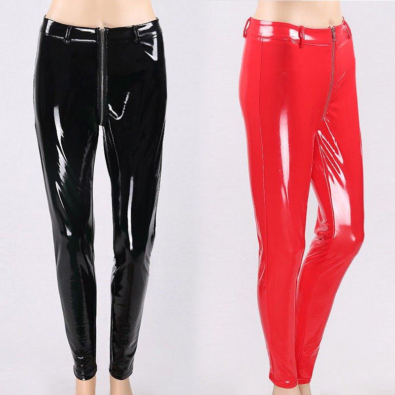 Zwarte rode dames legging wetlook (sexy broek leren vrouwen), Kleding | Dames, Broeken en Pantalons, Maat 38/40 (M), Overige kleuren